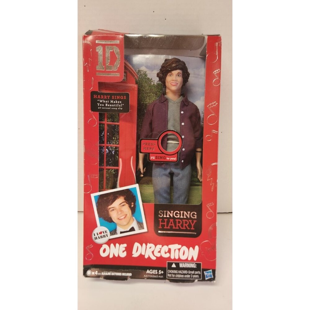 *RARE COLLECTIBLE* One Direction Harry Styles Purple Shirt  11" Doll  2011 NIB